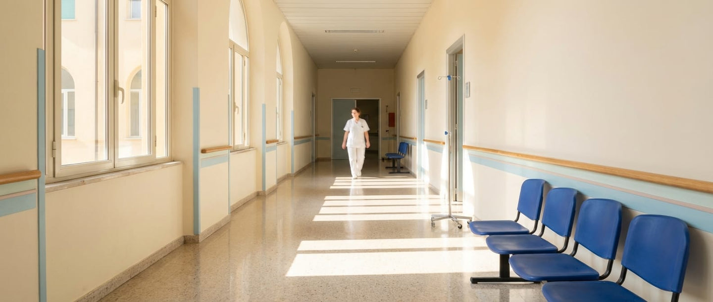 Un corridoio del pronto soccorso. L'ultima cosa che ti aspetti è trovare la risposta qui.