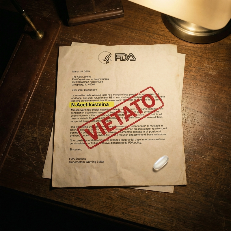 8. Il NAC era così efficace che la FDA ha provato a vietarlo e renderlo disponibile solo con prescrizione.